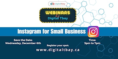 Imagem principal do evento Digital Tbay - Instagram for Small Business