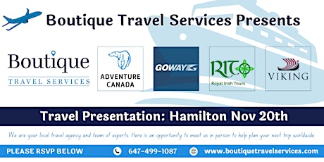 Exclusive Travel Presentation - Hamilton primary image