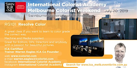 Melbourne ICA Colorist weekend primary image
