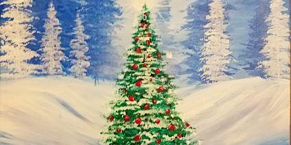 IN-STUDIO CLASS  Christmas Tree in Snow Wed. Dec. 13th 6:30pm $35 primary image