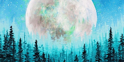 Imagem principal de Moon Over the Pines - Paint and Sip by Classpop!™