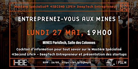 Image principale de Cocktail d'information, MS Second Life - DeepTech Entrepreneur