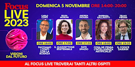 Focus Live 2023 - 5 novembre dalle 14.00 alle 20.00 primary image