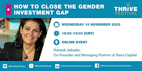 Thrive 2023: How to close the Gender Investment Gap primary image