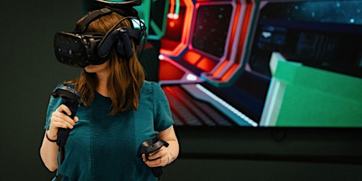 Imagem principal do evento VR gaming, including Omnideck