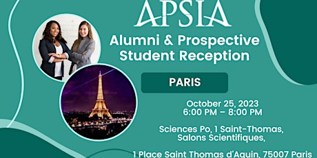 Imagen principal de APSIA Alumni - Student Reception: Paris