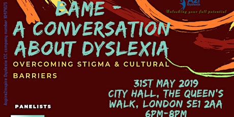 BAME- A Conversation About Dyslexia primary image
