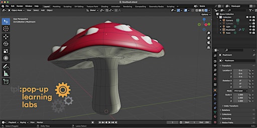 Imagem principal do evento 3D Design with Blender Part I