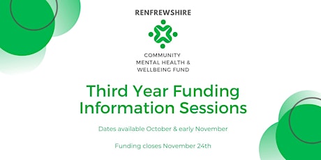 Hauptbild für Community Mental Health & Wellbeing Fund - 3rd Year Information Sessions