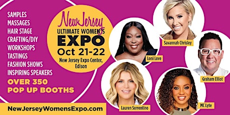 Primaire afbeelding van New Jersey Women's Expo Beauty + Fashion + Pop Up Shops + Crafting, Celebs!