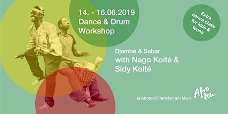 Hauptbild für Tanz- und Trommelworkshop mit Nago und Sidy Koité