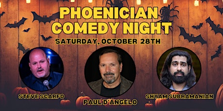 Imagem principal do evento Halloween Comedy Night  ft. Paul Angelo, Steve Scarfo and Shyam Subramanian
