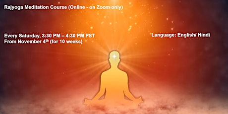 RajYoga Meditation Foundation Course | Online on Zoom | English/Hindi primary image
