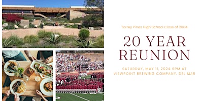 Hauptbild für Torrey Pines High School Class of 2004, 20 Year Reunion