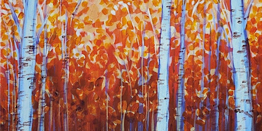 Primaire afbeelding van Birch Grove at Sunset - Paint and Sip by Classpop!™