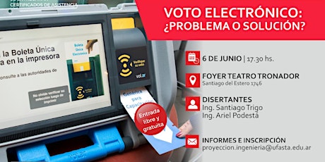 Imagen principal de CHARLA: Voto electrónico ¿problema o solución? 