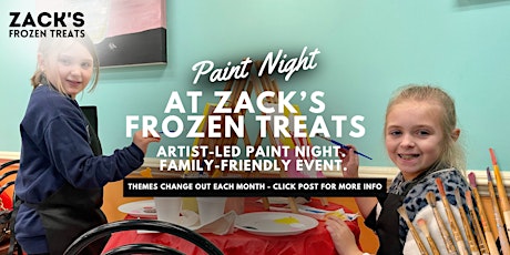 Valentines Paint Night at Zack's Frozen Treats Kernersville (Fam-Friendly)