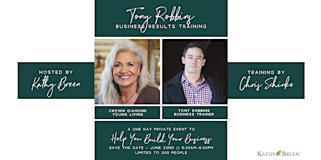 Tony Robbins Private Business Training Event - Save the Date primary image