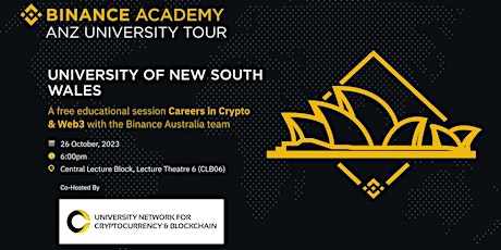 Imagem principal do evento Binance Academy Uni Tour: University of New South Wales