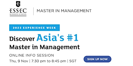 Hauptbild für Discover Asia's #1 Master in Management
