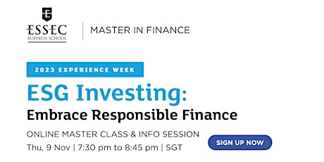Image principale de ESG Investing: Embrace Responsible Finance