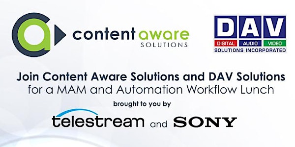  Lunch Session with Sony & Telestream - MAM, Optical Disc Archiving & Advanced Encoding Workflows