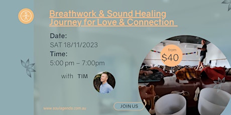 Breathwork & Sound Healing Journey for Love & Connection ~ Saturday 18.11 primary image