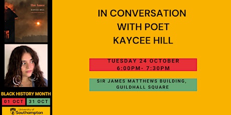 Imagen principal de In Conversation with poet Kaycee Hill