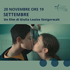 Proiezione del film "Settembre" di Giulia Louise Steigerwalt primary image