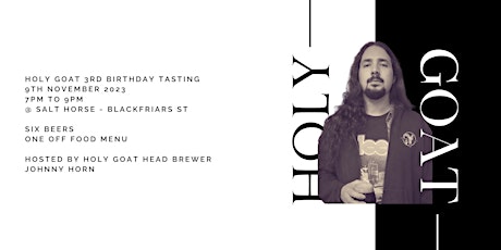 Holy Goat 3rd Birthday and Tasting primary image