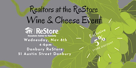 Realtor's Wine & Cheese  at the ReStore primary image