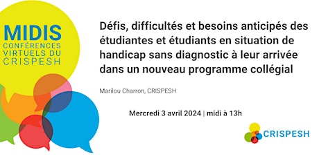 Défis et besoins anticipés des étudiant.e.s en situation de handicap