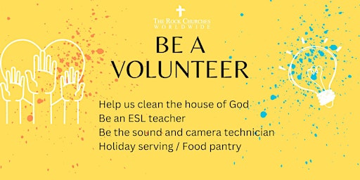 Imagem principal do evento Be a Volunteer! Sea un voluntario - Helping one person at a time.
