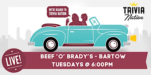 Imagem principal do evento General Knowledge Trivia at Beef 'O' Brady's - Bartow -  $70s in prizes!