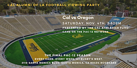 Cal Football Viewing Party vs. Oregon primary image