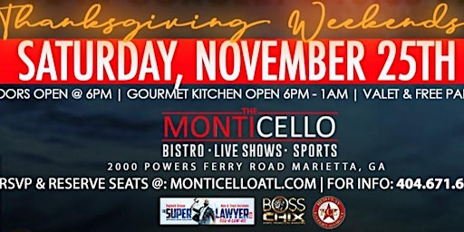It's a Thanksgiving and Saints vs Falcons Weekend Party at Monticello  primärbild
