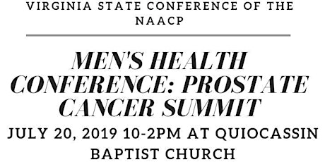 NAACP MEN'S HEALTH CONFERENCE: PROSTATE CANCER SUMMIT primary image