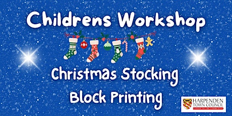 Children's Workshop Christmas Stocking Block Printing  primärbild