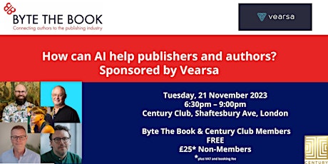 How can AI help authors and publishers? Sponsored by Vearsa primary image