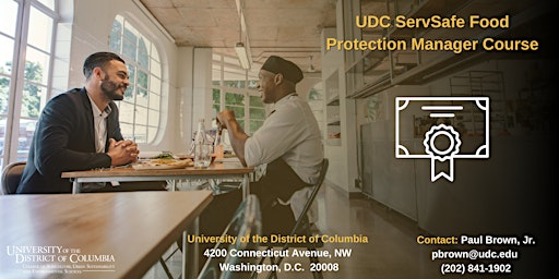 Primaire afbeelding van UDC ServSafe Food Protection Manager Course