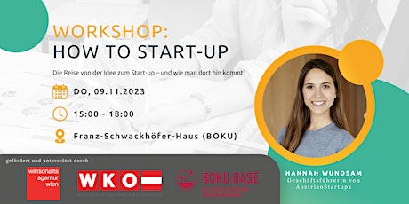 Hauptbild für Workshop: How to start-up
