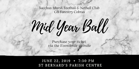Bacchus Marsh Football & Netball Club Mid Year Ball primary image