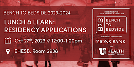 B2B Lunch & Learn: Residency Application Workshop primary image