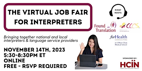 The Virtual Job Fair for Interpreters primary image