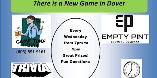 Game Time Trivia Wednesdays at the Empty Pint in Dover primary image