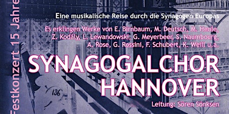 Hauptbild für Festkonzert 15 Jahre Synagogalchor in Hannover