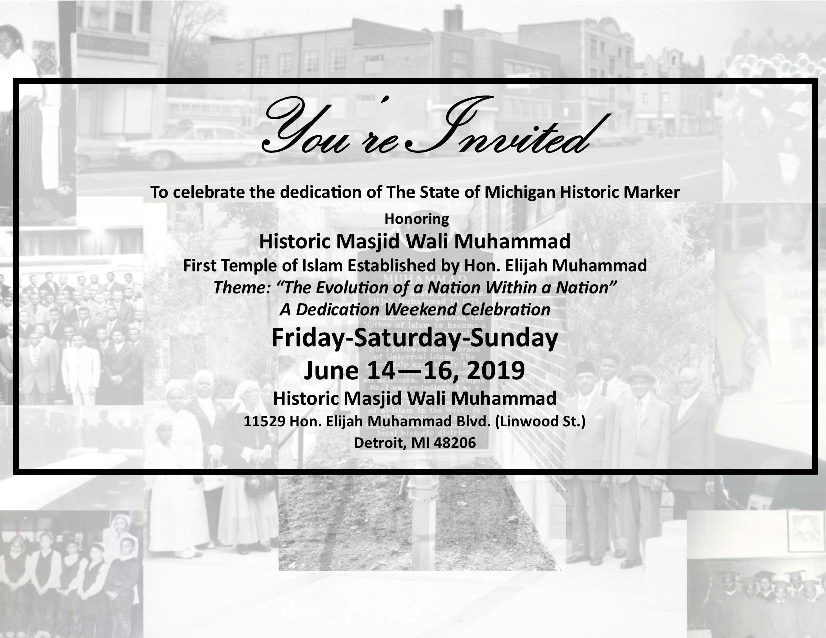 State of Michigan Dedication Ceremony for Historic Masjid Wali Muhammad 
