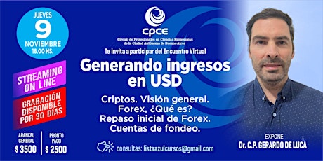 Hauptbild für Generando ingresos en USD.