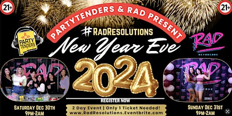 PartyTenders Presents | New Years Eve Rad Resolutions! (21+) primary image