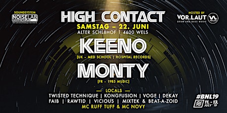 Hauptbild für High Contact Summer 2019 w// Keeno & Monty